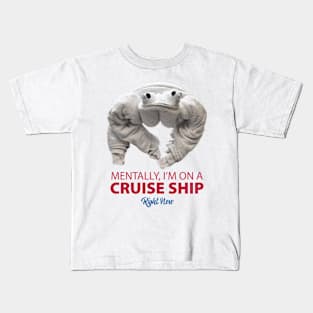 Mentally, I'm on a Cruise Ship Right Now - Towel Animal Kids T-Shirt